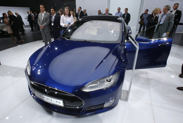 A Tesla Model S, the car model involved in the crash. 